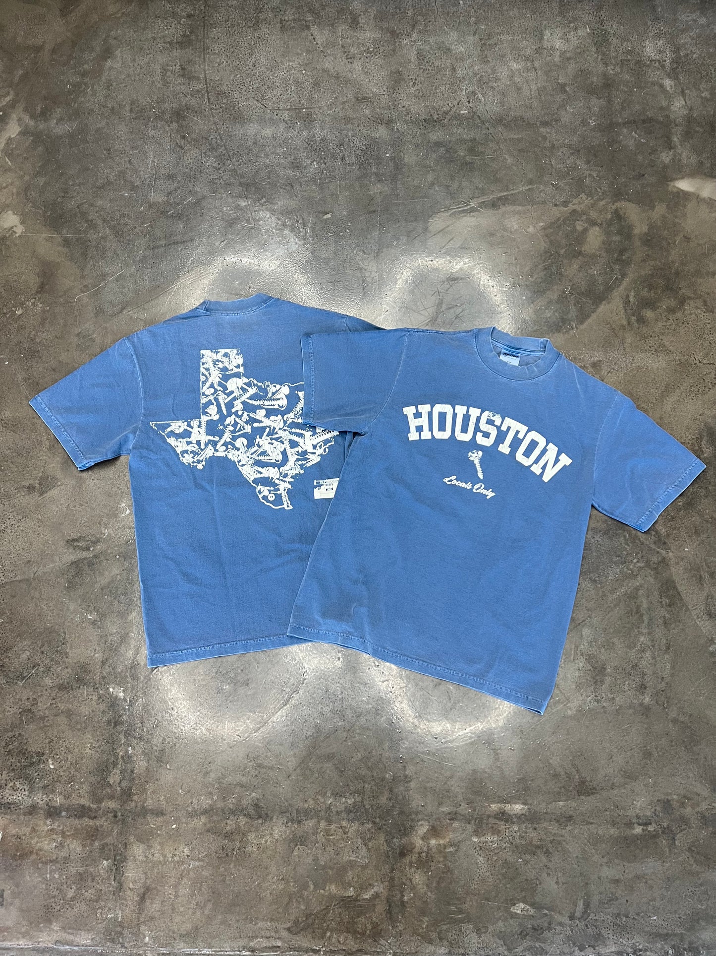 HLO - TX SCREW TEE (WASHED DENIM)